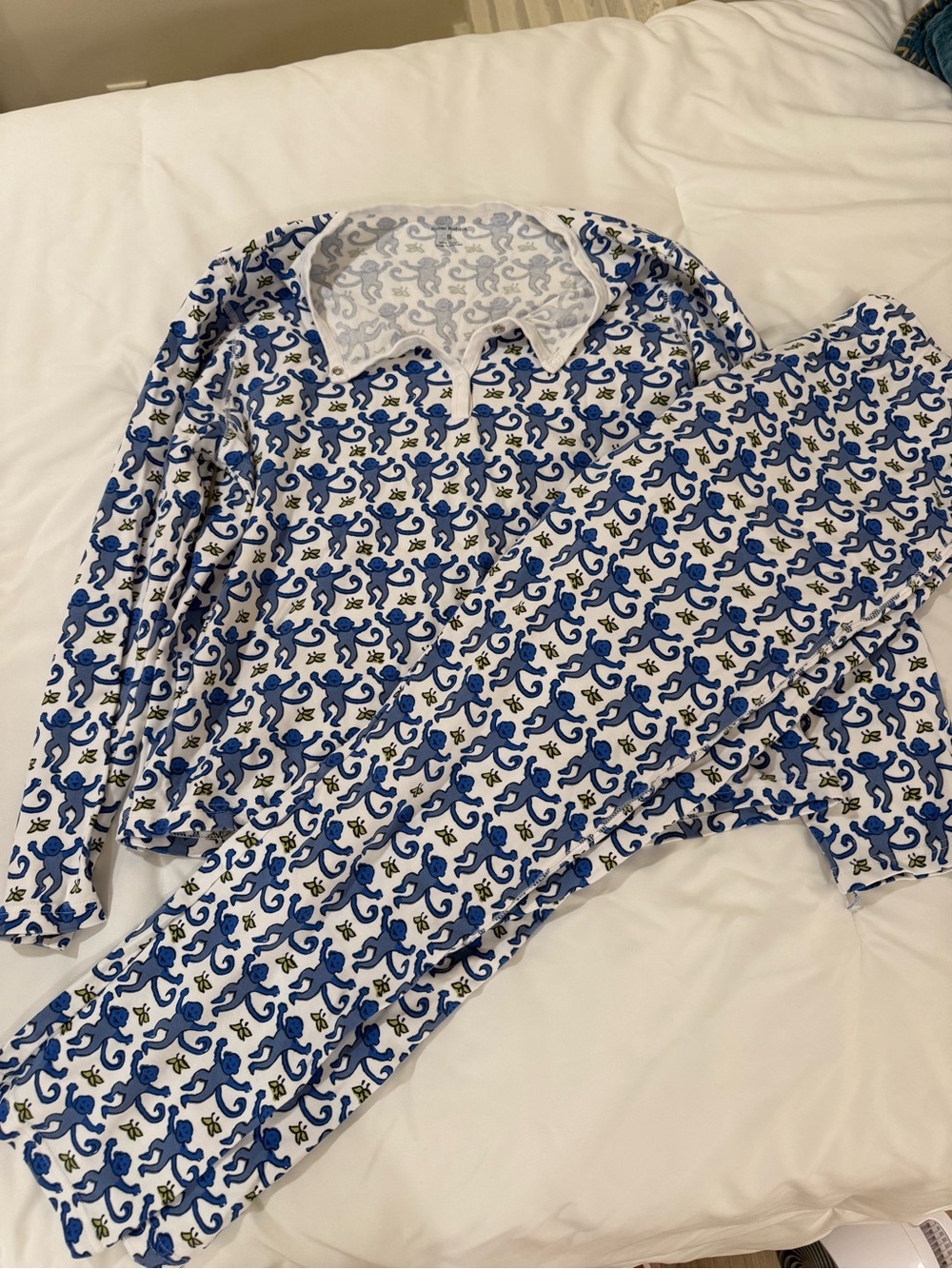 Roller Rabbit Women’s Blue Monkey Pajamas